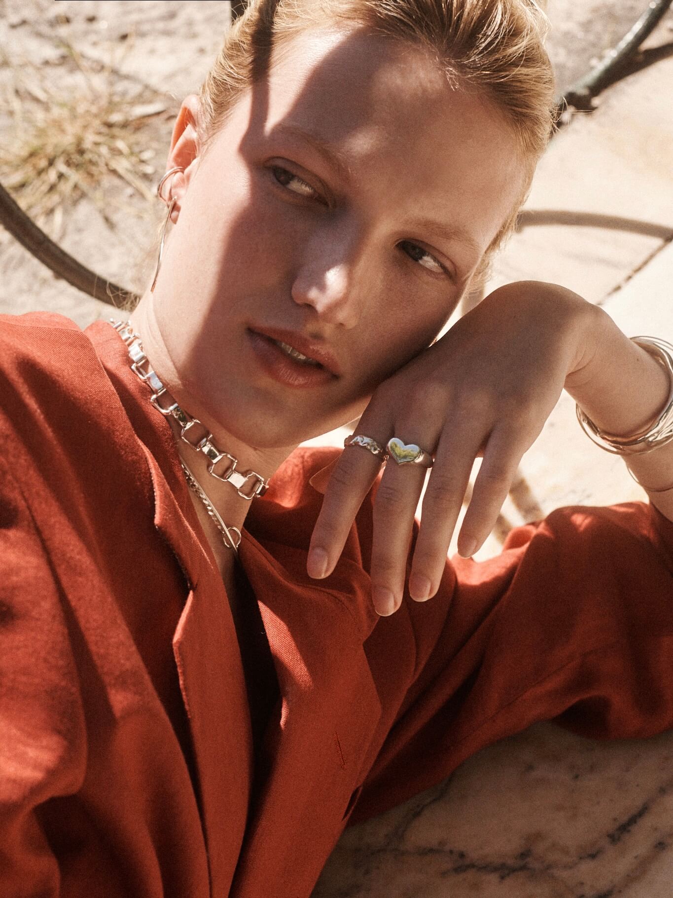 heart ring handmade sterling silver jewelry, athens greece, signet ring, heart shaped